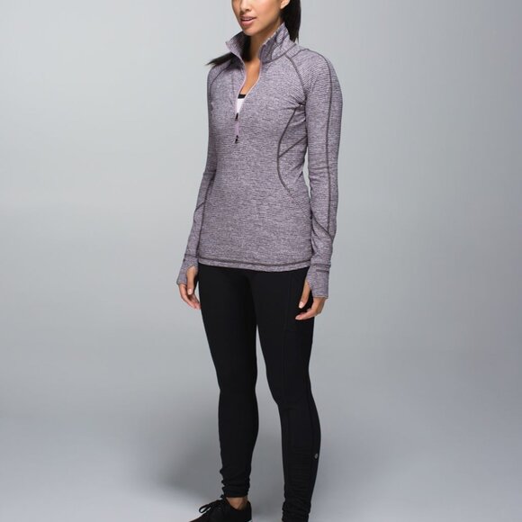 NWOT LULULEMON Race Your Pace Half Zip Top - Size 6 - Lilac Purple Grey - Picture 3 of 12
